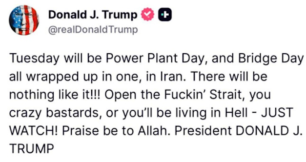 טראמפ בציוץ: ''פתחו את הפאקינג מצר''