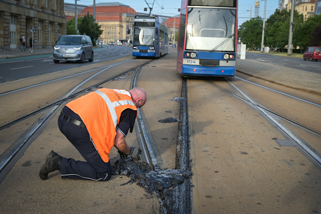התשתיות נהרסו ורכבות נתקעו, גרמניה / צילום: Reuters, Heiko Rebsch