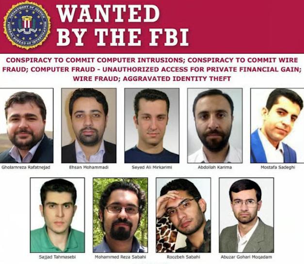 מודעת המבוקשים של ההאקרים האיראנים / צילום: FBI מודעת המבוקשים של ההאקרים האיראנים / צילום: FBI