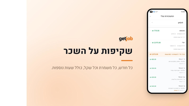 פלטפורמת איוש המשמרות Getjob / צילום: Getjob