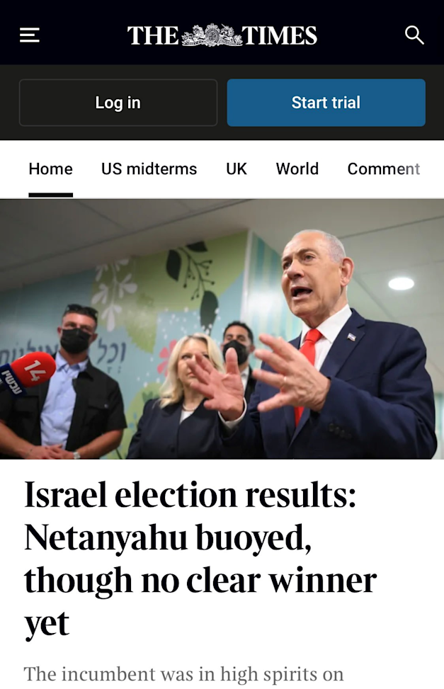 סיקור הבחירות ב''טיימס'' סיקור הבחירות ב''טיימס''