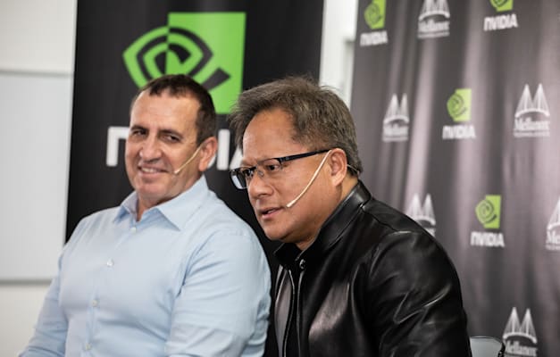 מנכ''ל אנבידיה ג'נסן הואנג ומייסד מלנוקס איל וולדמן, 2019 / צילום: כדיה לוי מנכ''ל אנבידיה ג'נסן הואנג ומייסד מלנוקס איל וולדמן, 2019 / צילום: כדיה לוי