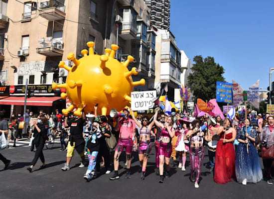 צעדת מחאה בת"א נגד רה"מ נתניהו בת"א / צילום: הדגלים השחורים