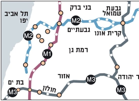 המטרו בגוש דן. היקף: 3 קווים להסעת מאות אלפי אנשים ביום