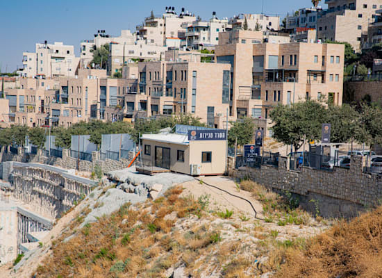 הנחת אבן פינה בפרויקט בניית שכונת נוף ציון / צילום: חיים טויטו