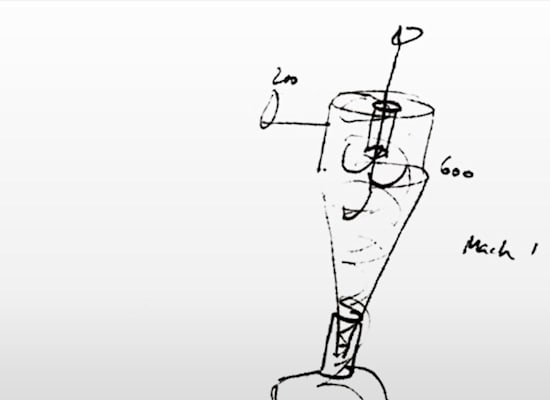 סקיצת  דייסון הראשון של ג׳יימס דייסון / צילום: מתוך אתר דייסון dyson.com