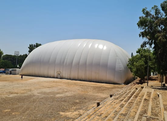 אוהל האימונים המיוחד שנבנה עבור לינוי אשרם וניקול זליקמן / צילום: מכון וינגייט