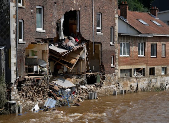 שיטפונות הרסניים בבלגיה / צילום: Associated Press, Virginia Mayo