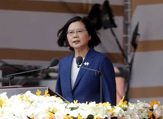 נשיאת טייוואן, צאי אינג־וון / צילום: Associated Press, Chiang Ying-ying נשיאת טייוואן, צאי אינג־וון / צילום: Associated Press, Chiang Ying-ying