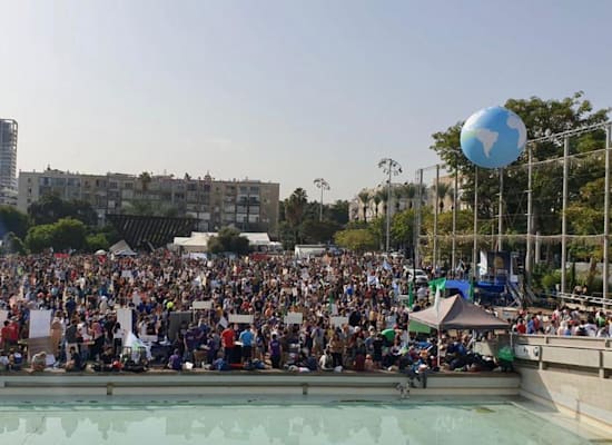 הפגנת האקלים / צילום: איריס ארבל, החברה להגנת הטבע