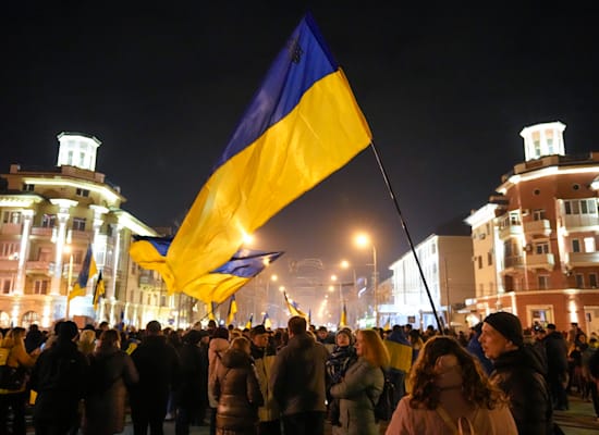 Demonstration in Donetsk Oblast / Photo: Associated Press, Sergei Grits