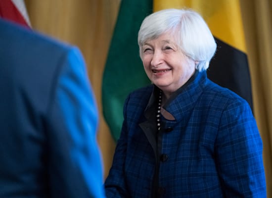 מזכירת האוצר של ארה''ב, ג'נט ילן / צילום: Associated Press, Evan Vucci מזכירת האוצר של ארה''ב, ג'נט ילן / צילום: Associated Press, Evan Vucci
