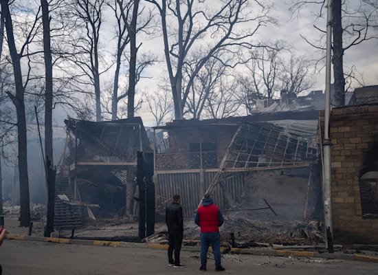 הריסות בבוצ'ה, אתמול / צילום: Associated Press, Rodrigo Abd