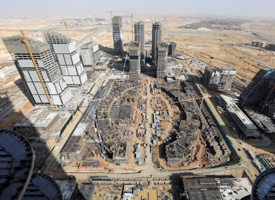 אתר הבנייה של שדרת העסקים שתבנה ב-NAC / צילום: Reuters, Mohamed Abd El Ghany