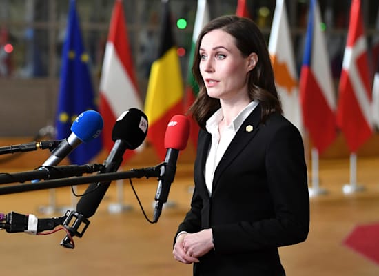 ראשת ממשלת פינלנד, סאנה מרין / צילום: Associated Press, John Thys, Pool ראשת ממשלת פינלנד, סאנה מרין / צילום: Associated Press, John Thys, Pool