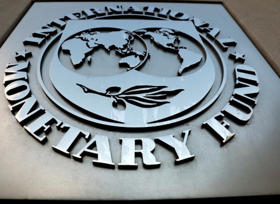 הכניסה למטה קרן המטבע העולמית בוושינגטון / צילום: Reuters, Yuri Gripas
