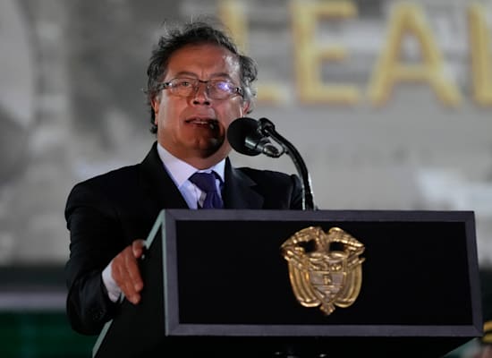 נשיא קולומביה, גוסטבו פטרו / צילום: Associated Press, Fernando Vergara נשיא קולומביה, גוסטבו פטרו / צילום: Associated Press, Fernando Vergara