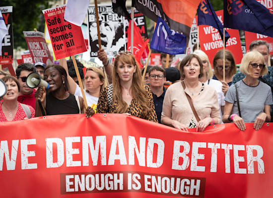 הפגנה נגד יוקר המחייה בבריטניה, יולי / צילום: Reuters, SOPA Images