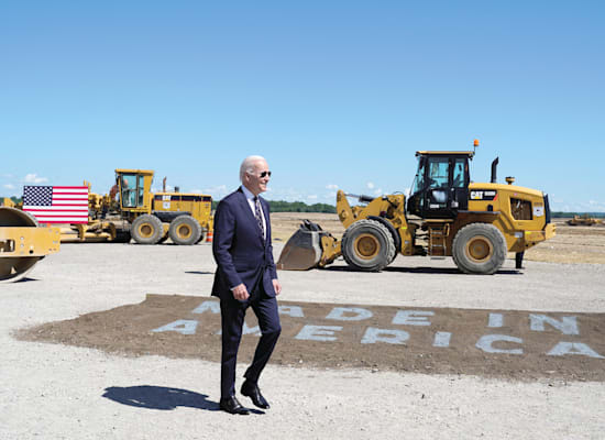 ביידן בחניכת המתקן החדש של אינטל, ספטמבר 2022 / צילום: Reuters, Sipa USA