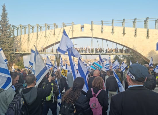 מפגינים בירושלים / צילום: ניצן שפיר