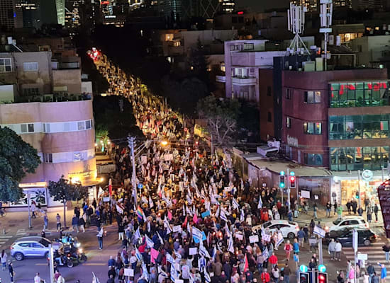 צעדת המחאה בתל אביב / צילום: בן כהן מגפון ניוז