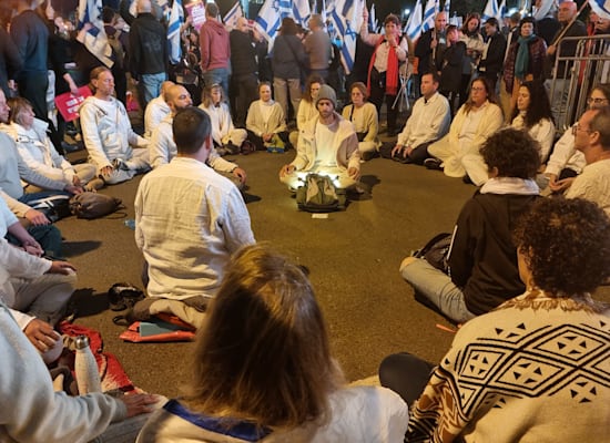 מעגל מדיטציה בקפלן / צילום: גלובס מעגל מדיטציה בקפלן / צילום: גלובס
