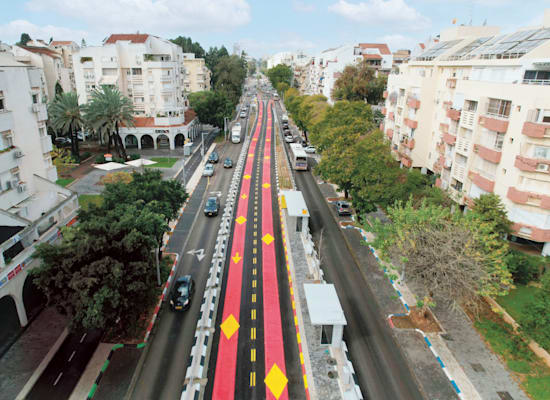 נת''צ ברחוב ויצמן כפר סבא / צילום: לביא תצלומי אוויר