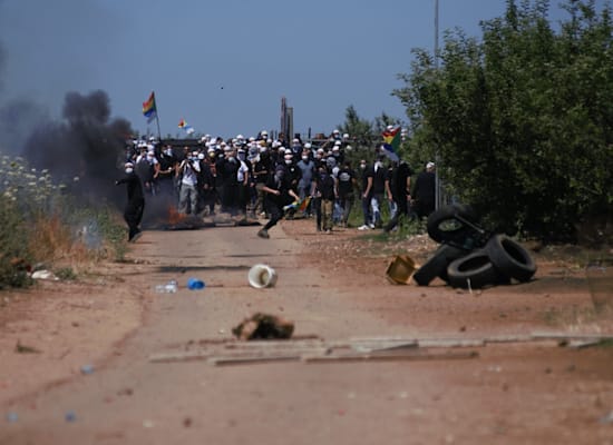 מחאת הדרוזים נגד מיזם אר''ן, רמת הגולן / צילום: דוברות משטרת ישראל