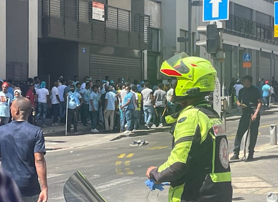 אזור העימותים בדרום ת''א, היום / צילום: מיטל וייזברג