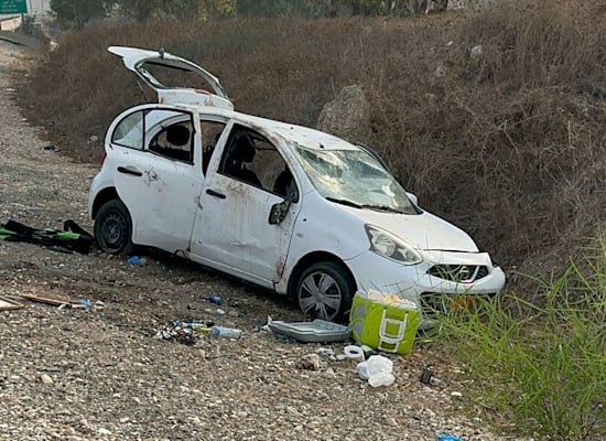 רכבה של דניאל ז''ל, שנמצא באזור המסיבה ברעים מחורר מירי / צילום: מטעם המשפחה רכבה של דניאל ז''ל, שנמצא באזור המסיבה ברעים מחורר מירי / צילום: מטעם המשפחה