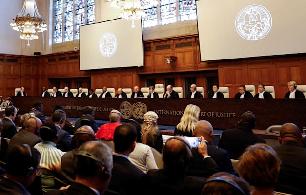 השופטים בבית הדין לצדק של האג / צילום: Reuters, Piroschka van de Wouw השופטים בבית הדין לצדק של האג / צילום: Reuters, Piroschka van de Wouw