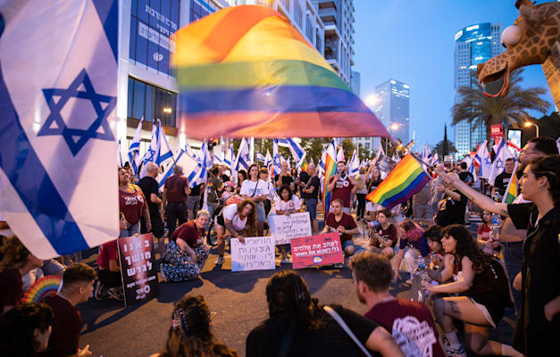הפגנה נגד המהפכה המשפטית. ''אלף בג''צים לא יפתרו את הבעיות המהותיות פה'' / צילום: Reuters, Matan Golan הפגנה נגד המהפכה המשפטית. ''אלף בג''צים לא יפתרו את הבעיות המהותיות פה'' / צילום: Reuters, Matan Golan