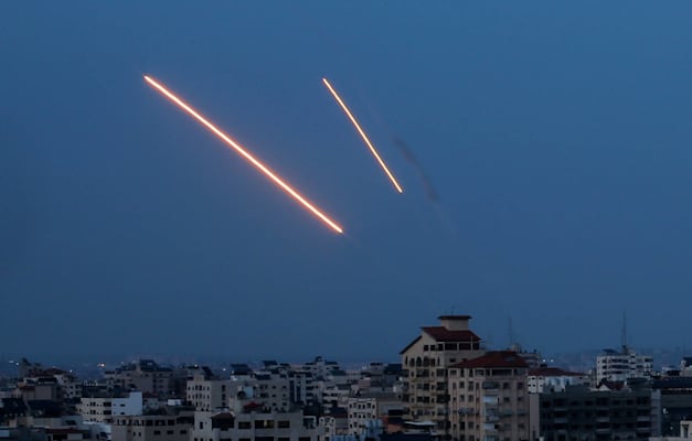 כיפת ברזל מיירטת רקטות ששוגרו מרצועת עזה / צילום: Reuters, IMAGO/Bashar Taleb