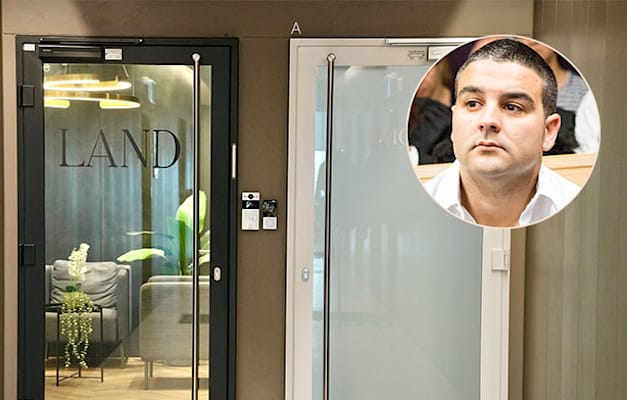 משרדי LAND. בעיגול: אורן קובי / צילום: כדיה לוי, שלומי יוסף