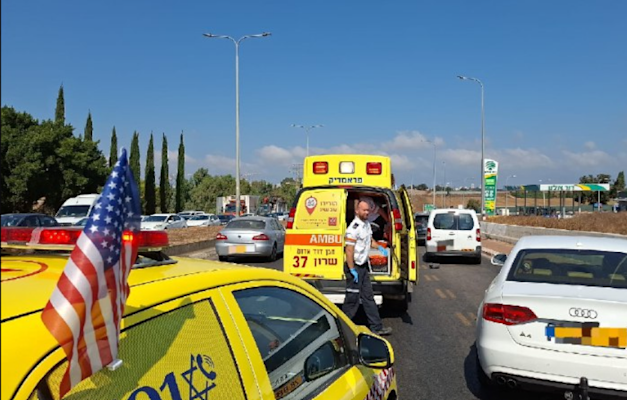 זירת פיגוע הדריסה ליד כפר יונה / צילום: תיעוד מבצעי מד''א