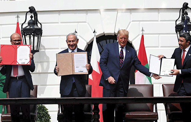 החתימה על הסכמי אברהם / צילום: אבי אוחיון - לע''מ