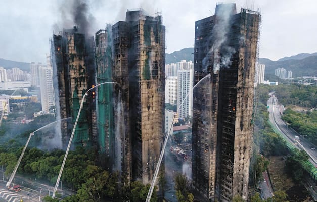 שריפה קטלנית בהונג קונג / צילום: Reuters, ZUMA Press Wire
