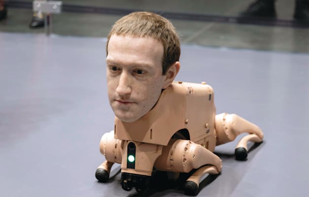 כלב-רובוט בדמות מארק צוקרברג / צילום: Reuters, ZUMA Press Wire כלב-רובוט בדמות מארק צוקרברג / צילום: Reuters, ZUMA Press Wire