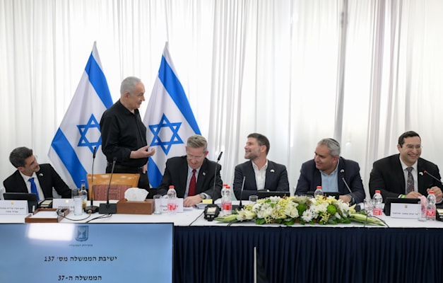 ישיבת ממשלה בקריית שמונה, בפברואר. רק בשבוע שעבר אושרה תוכנית שיקום הצפון / צילום: מעיין טואף / לע״מ ישיבת ממשלה בקריית שמונה, בפברואר. רק בשבוע שעבר אושרה תוכנית שיקום הצפון / צילום: מעיין טואף / לע״מ