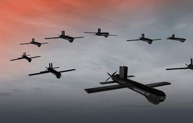 נחיל כטב''מים מתאבדים מתוצרת איחוד האמירויות / צילום: ap, Business Wire