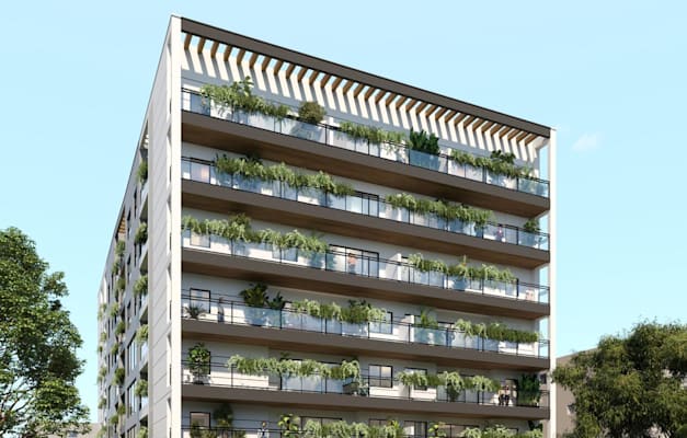 סיטי פרויקטים, הפרויקט ברחוב גבעתי 20 בבת ים / הדמיה: משרד מנו אדריכלים