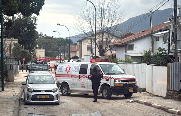 תיעוד מזירת הפגיעה בקריית שמונה / צילום: דוברות מד''א