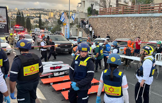 זירת הנפילה בחיפה / צילום: מד''א