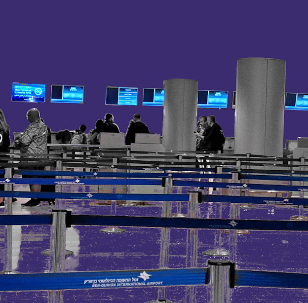 עמדות חברות התעופה בנתב''ג ריקות. בכל זאת יש מקום לאופטימיות / עיצוב: טלי בוגדנובסקי