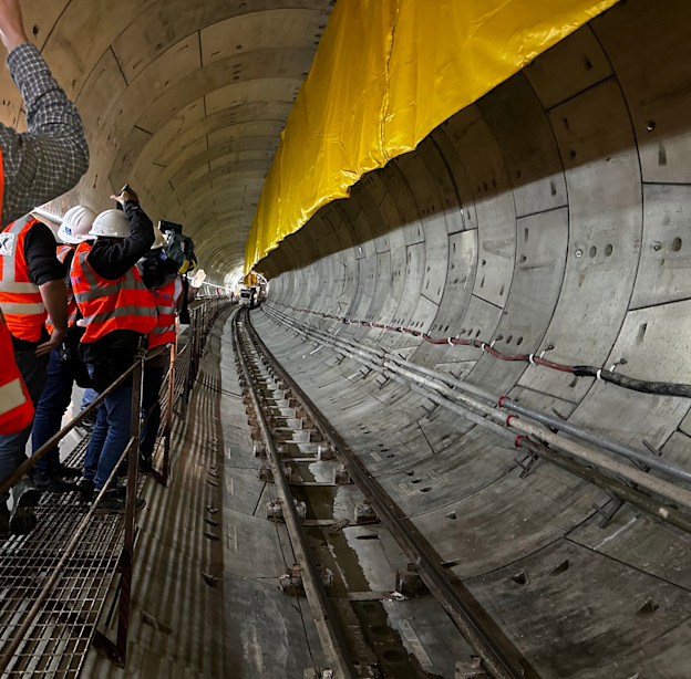 עבודות על הקו הירוק של הרכבת הקלה / צילום: בר לביא