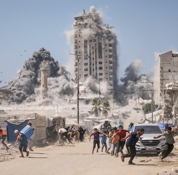 תקיפות בעיר עזה (ארכיון) / צילום: ap, Yousef Al Zanoun