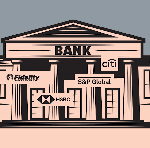 ענקיות הפיננסים העולמיות / עיצוב: אלישע נדב
