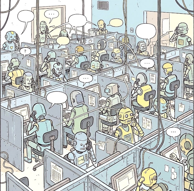 חפשו את הנציג האנושי / צילום: AI