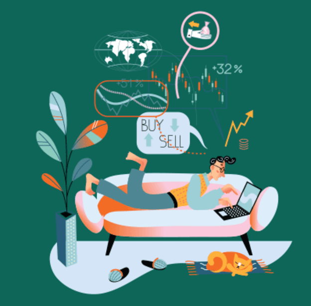 לסחור בשוק ההון מהבית / צילום: GEMINI-AI