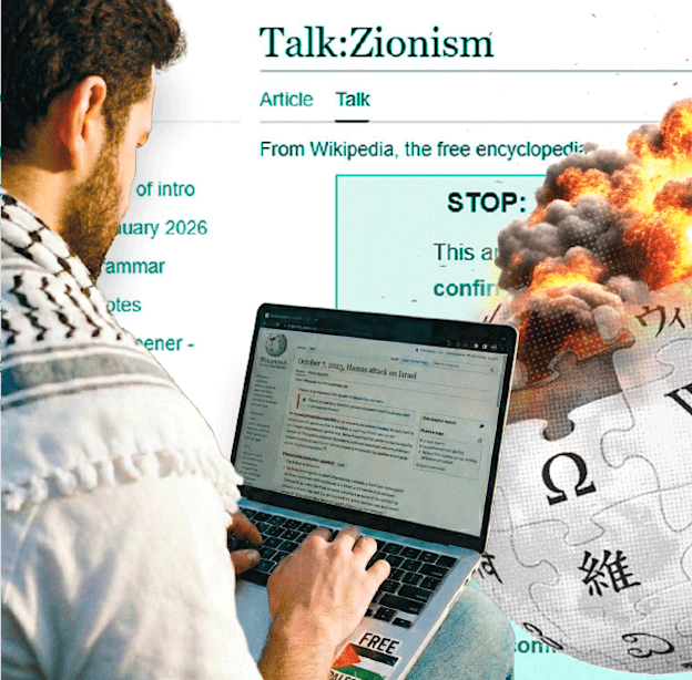 עיוות מידע בויקיפדיה / עיצוב: אלישע נדב